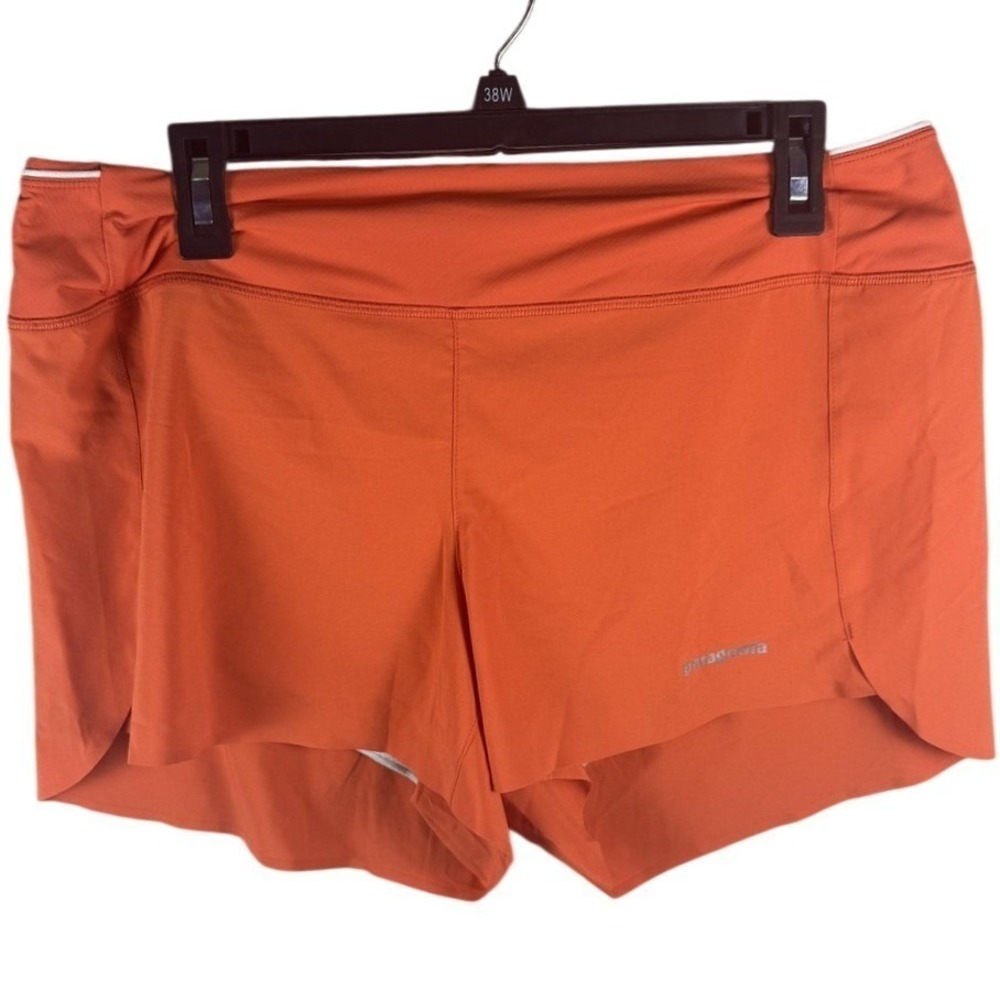 Patagonia Shorts Womens Large Orange 4" Running Lined Athletic STY24658SP24